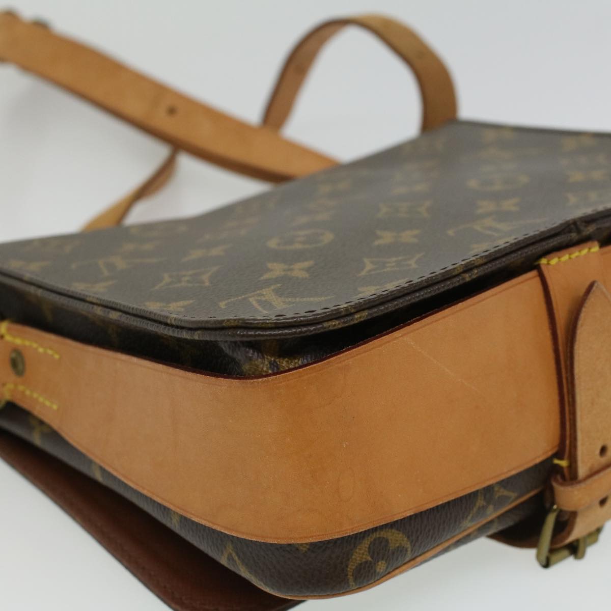 LOUIS VUITTON Monogram Cartouchiere MM Shoulder Bag M51253 LV Auth am3346