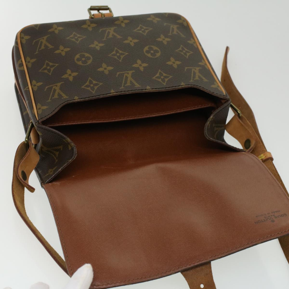 LOUIS VUITTON Monogram Cartouchiere MM Shoulder Bag M51253 LV Auth am3346