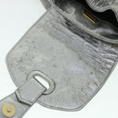 BALLY Matelasse Backpack Leather Silver Auth am3396-9