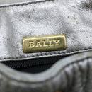 BALLY Matelasse Backpack Leather Silver Auth am3396-19