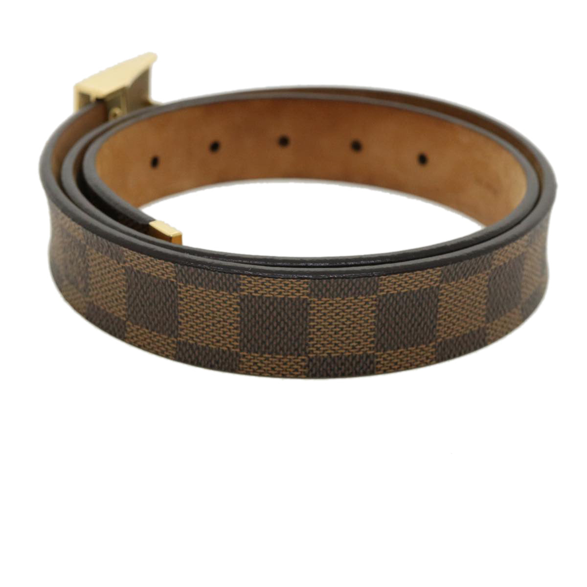 LOUIS VUITTON Damier Ebene Ceinture Carre Belt 39.4"" M6802V LV Auth am3397