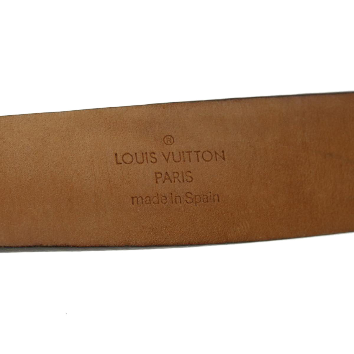 LOUIS VUITTON Damier Ebene Ceinture Carre Belt 39.4"" M6802V LV Auth am3397