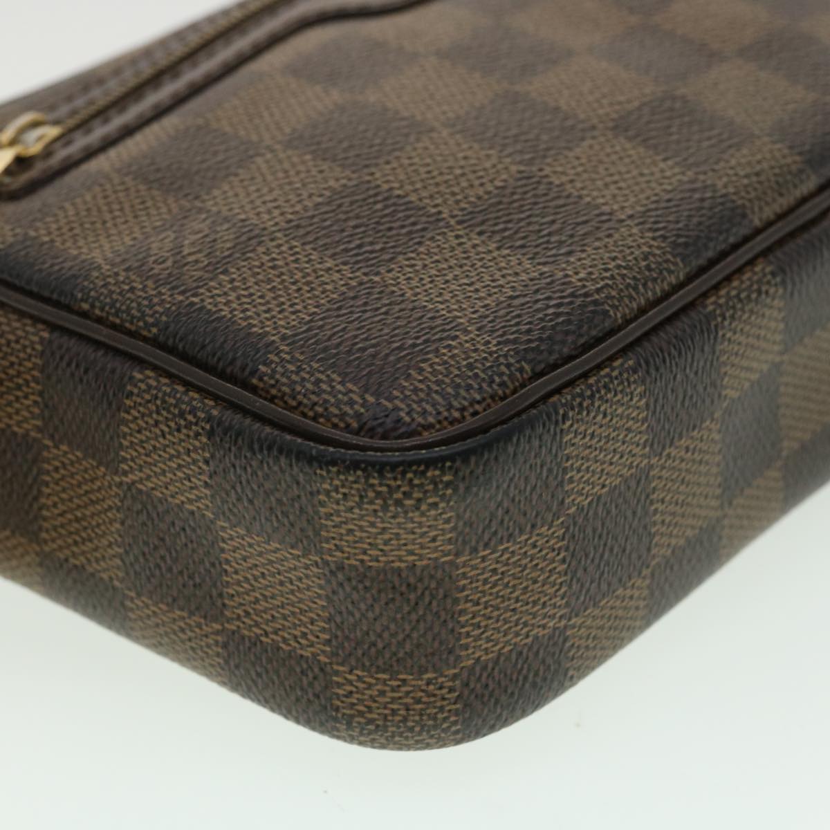 LOUIS VUITTON Damier Ebene Pochette Billets Macau Clutch Bag N61739 Auth am3450