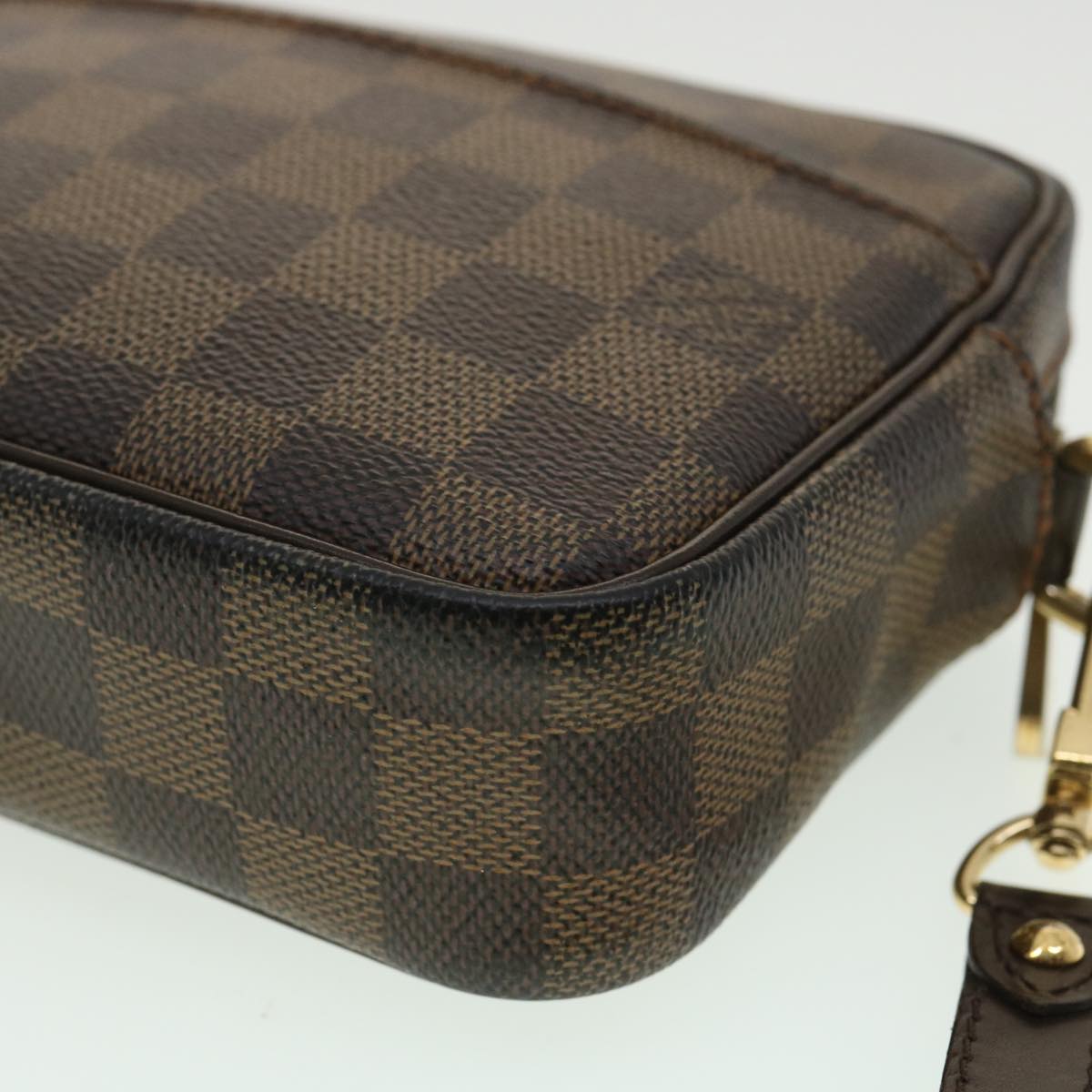 LOUIS VUITTON Damier Ebene Pochette Billets Macau Clutch Bag N61739 Auth am3450