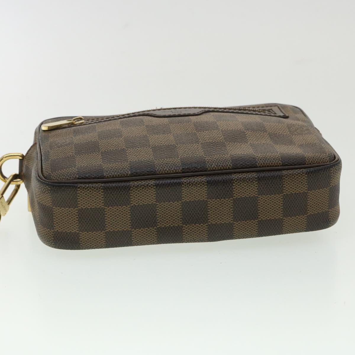 LOUIS VUITTON Damier Ebene Pochette Billets Macau Clutch Bag N61739 Auth am3450