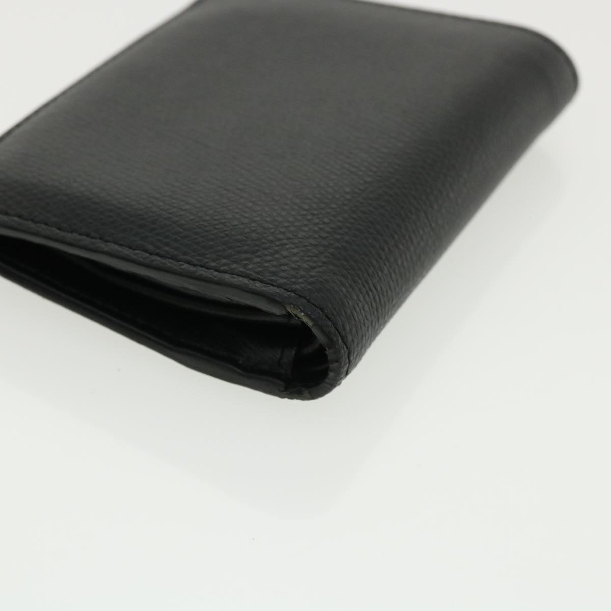 FENDI Wallet Leather Black Auth am3478