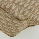 Christian Dior Trotter Canvas Chain Tote Bag PVC Leather Beige Auth am3502-14