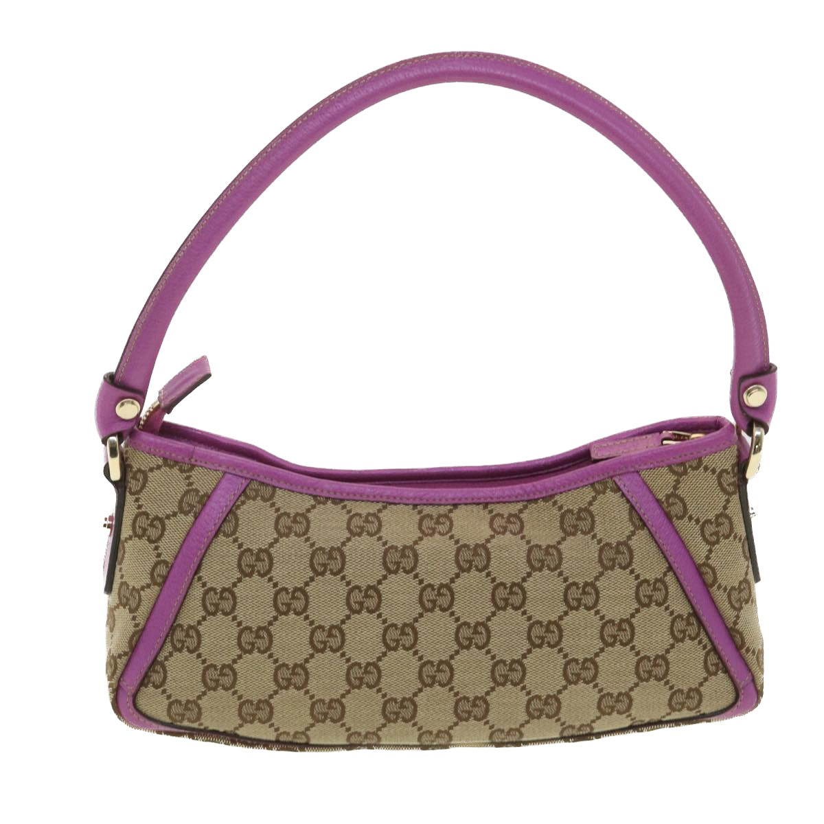 GUCCI GG Canvas Abbey Hand Bag Beige Pink 130939 Auth am3519 - 0