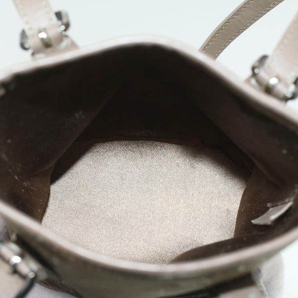 LOUIS VUITTON Monogram Satin Little bucket Hand Bag Beige M92145 LV Auth am3521A