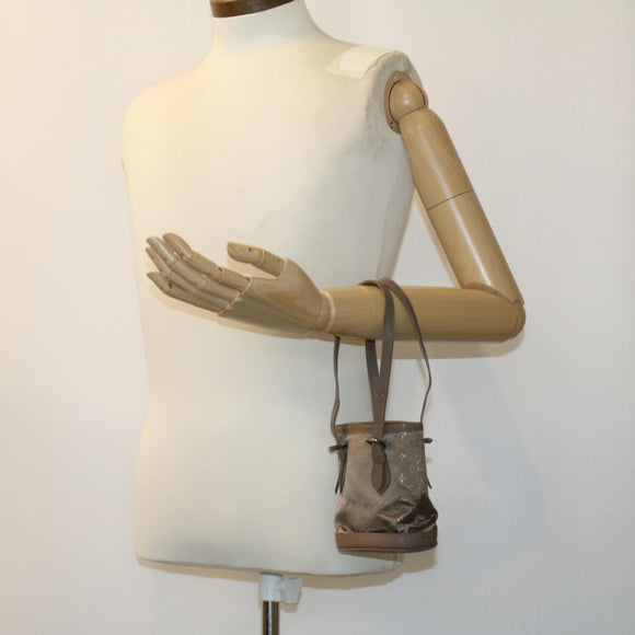 LOUIS VUITTON Monogram Satin Little bucket Hand Bag Beige M92145 LV Auth am3521A