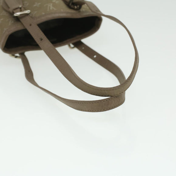 LOUIS VUITTON Monogram Satin Little bucket Hand Bag Beige M92145 LV Auth am3521A