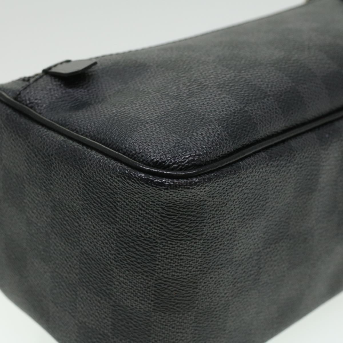 LOUIS VUITTON Damier Graphite Toiletry Pouch Clutch Bag N47625 LV Auth am3569