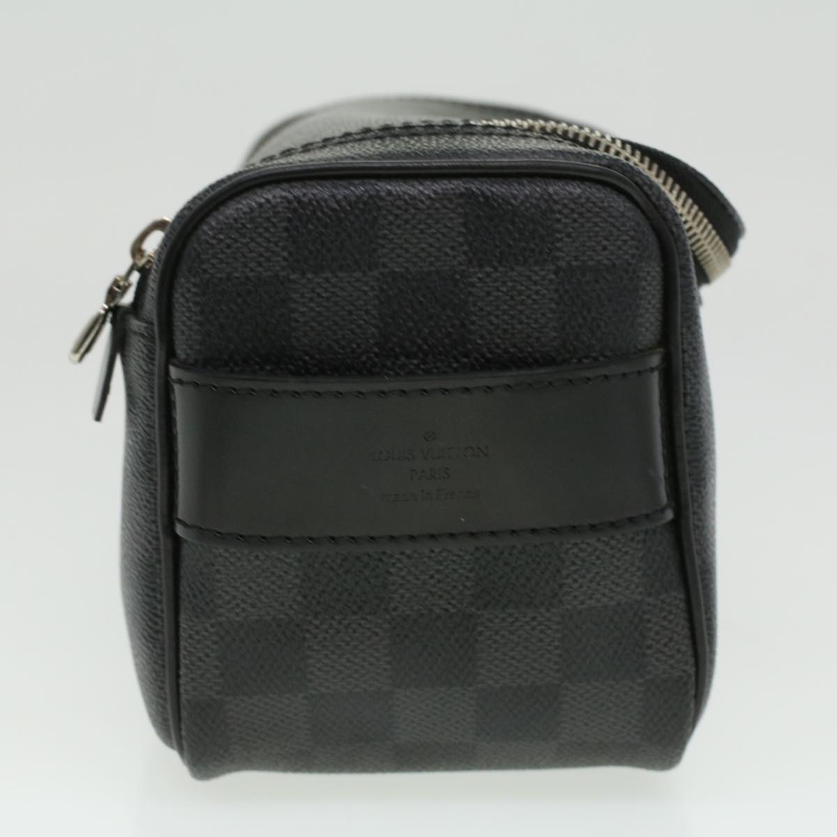 LOUIS VUITTON Damier Graphite Toiletry Pouch Clutch Bag N47625 LV Auth am3569