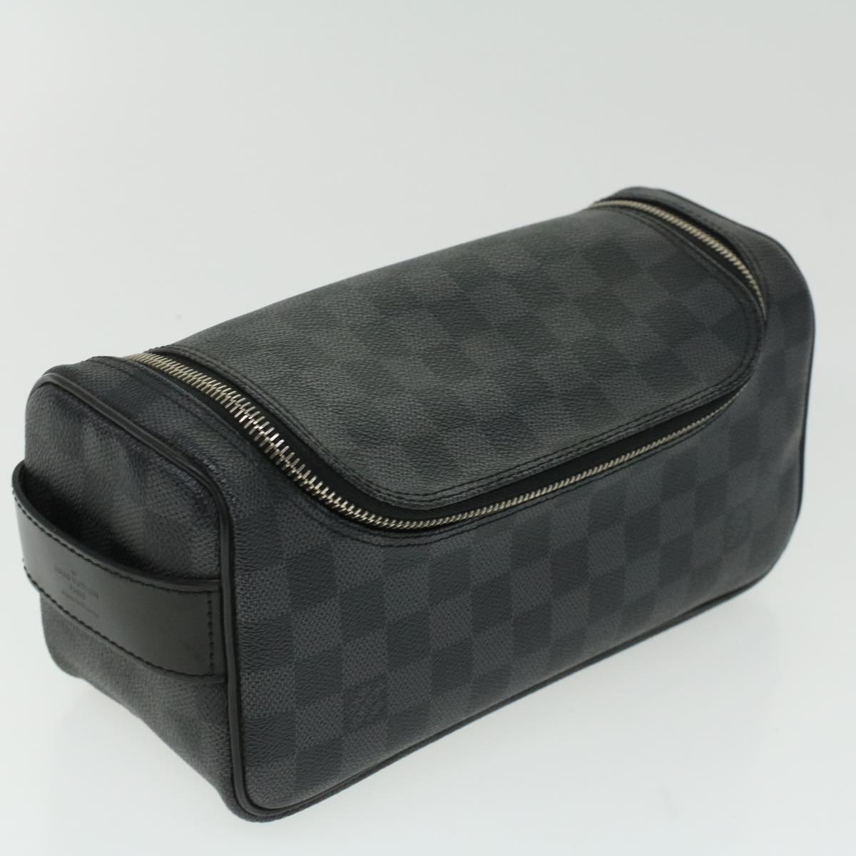 LOUIS VUITTON Damier Graphite Toiletry Pouch Clutch Bag N47625 LV Auth am3569