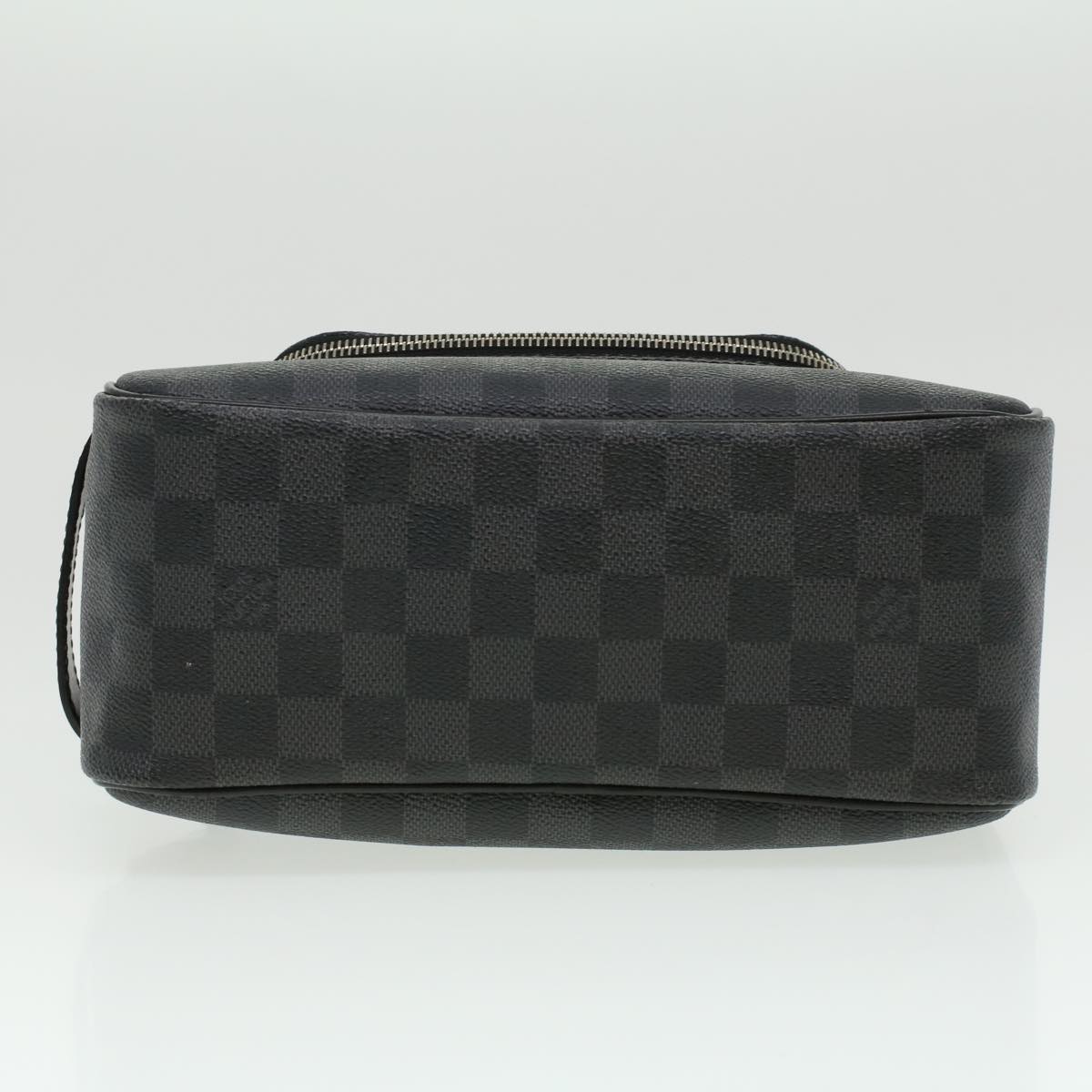 LOUIS VUITTON Damier Graphite Toiletry Pouch Clutch Bag N47625 LV Auth am3569