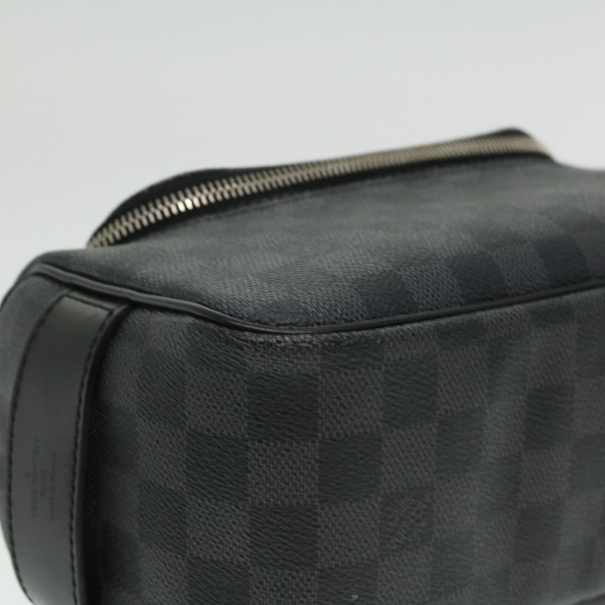 LOUIS VUITTON Damier Graphite Toiletry Pouch Clutch Bag N47625 LV Auth am3569