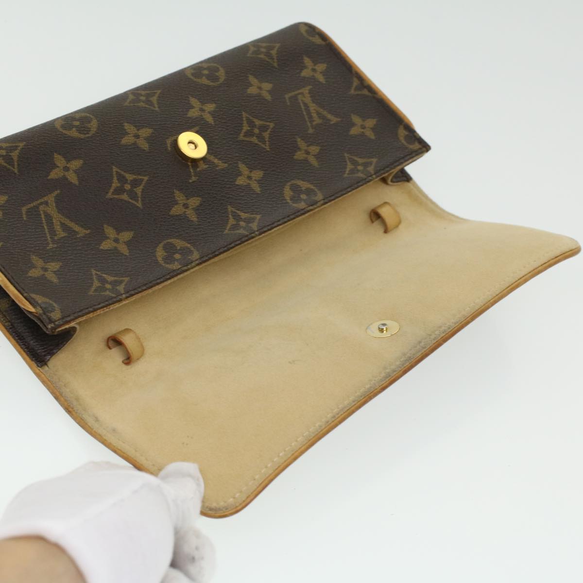 LOUIS VUITTON Monogram Pochette Twin GM Shoulder Bag M51852 LV Auth am3572