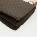 CELINE Macadam Canvas Hand Bag PVC Leather Brown Auth am3590-15