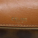 CELINE Macadam Canvas Hand Bag PVC Leather Brown Auth am3590-17