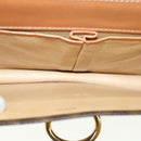 CELINE Macadam Canvas Hand Bag PVC Leather Brown Auth am3590-11