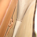 CELINE Macadam Canvas Hand Bag PVC Leather Brown Auth am3590-19