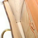 CELINE Macadam Canvas Hand Bag PVC Leather Brown Auth am3590-20