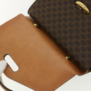 CELINE Macadam Canvas Hand Bag PVC Leather Brown Auth am3590-23