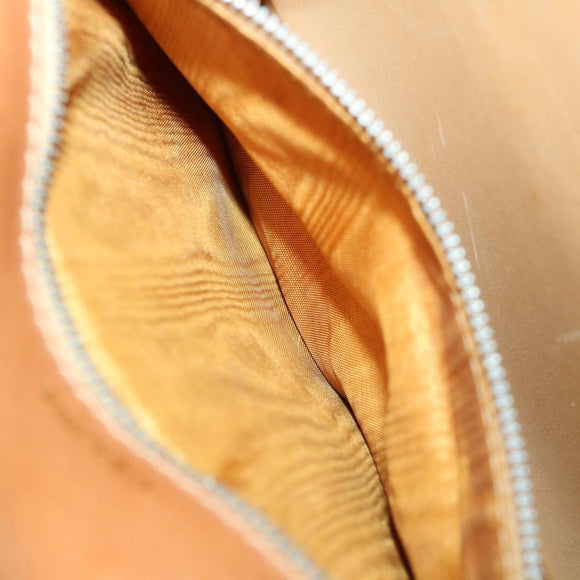 CELINE Macadam Canvas Hand Bag PVC Leather Brown Auth am3590