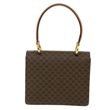 CELINE Macadam Canvas Hand Bag PVC Leather Brown Auth am3590 - 0