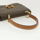 CELINE Macadam Canvas Hand Bag PVC Leather Brown Auth am3590-6