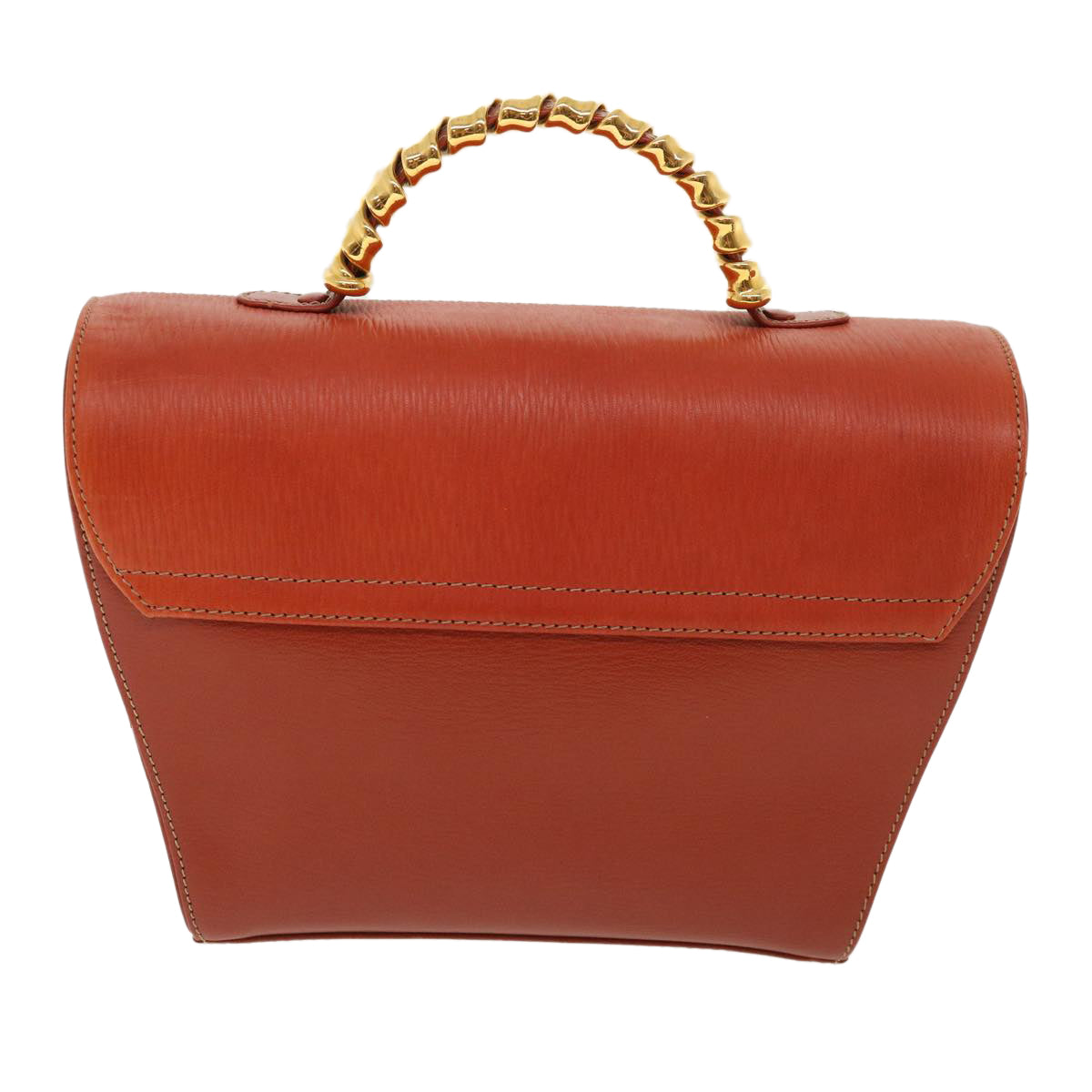 LOEWE Twist Hand Bag Leather Red Auth am3594 - 0