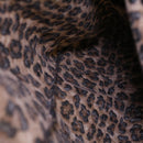 FENDI Leopard Long Sleeved Shirt Wool Brown Auth am3595-5
