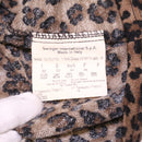 FENDI Leopard Long Sleeved Shirt Wool Brown Auth am3595-7