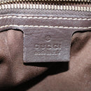 GUCCI GG Canvas Tote Bag Coated Canvas Beige Dark Brown Auth am3623-17