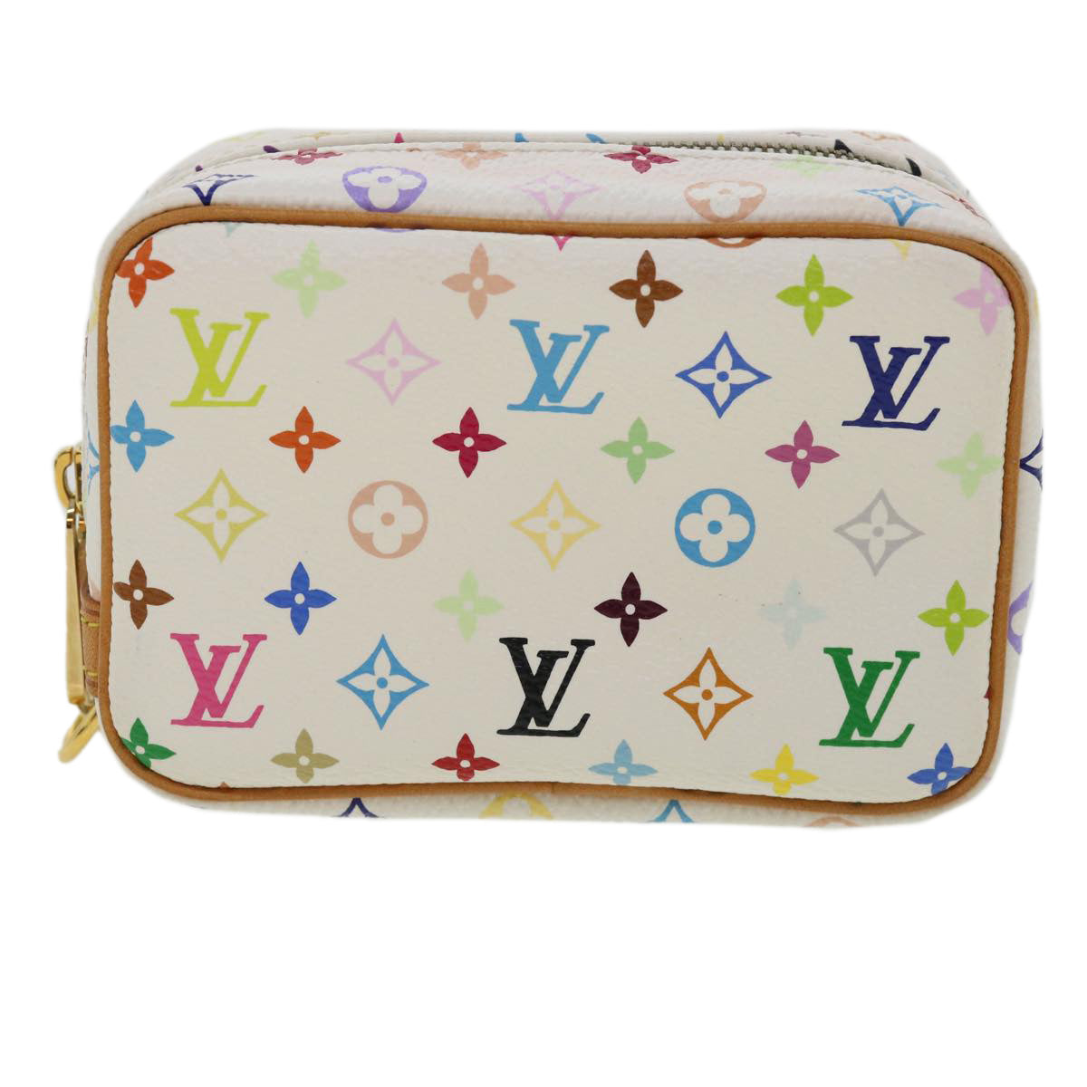 LOUIS VUITTON Monogram Multicolor Trousse Wapity Pouch White M58033 Auth am3638