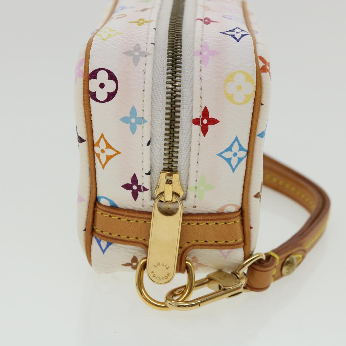 LOUIS VUITTON Monogram Multicolor Trousse Wapity Pouch White M58033 Auth am3638