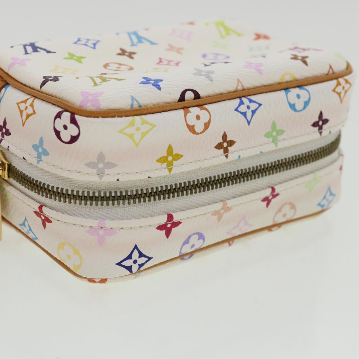 LOUIS VUITTON Monogram Multicolor Trousse Wapity Pouch White M58033 Auth am3638