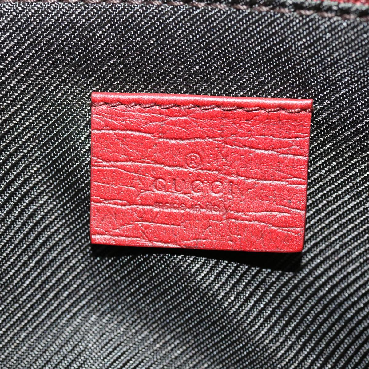 GUCCI GG Canvas Accessory Pouch Red 07198 Auth am3657