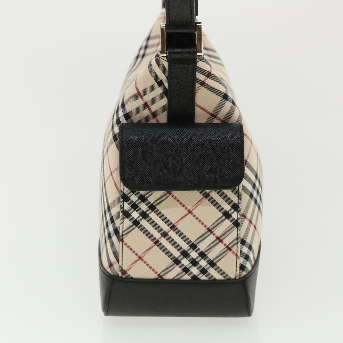 BURBERRY Nova Check Shoulder Bag Nylon Beige Black Auth am3722