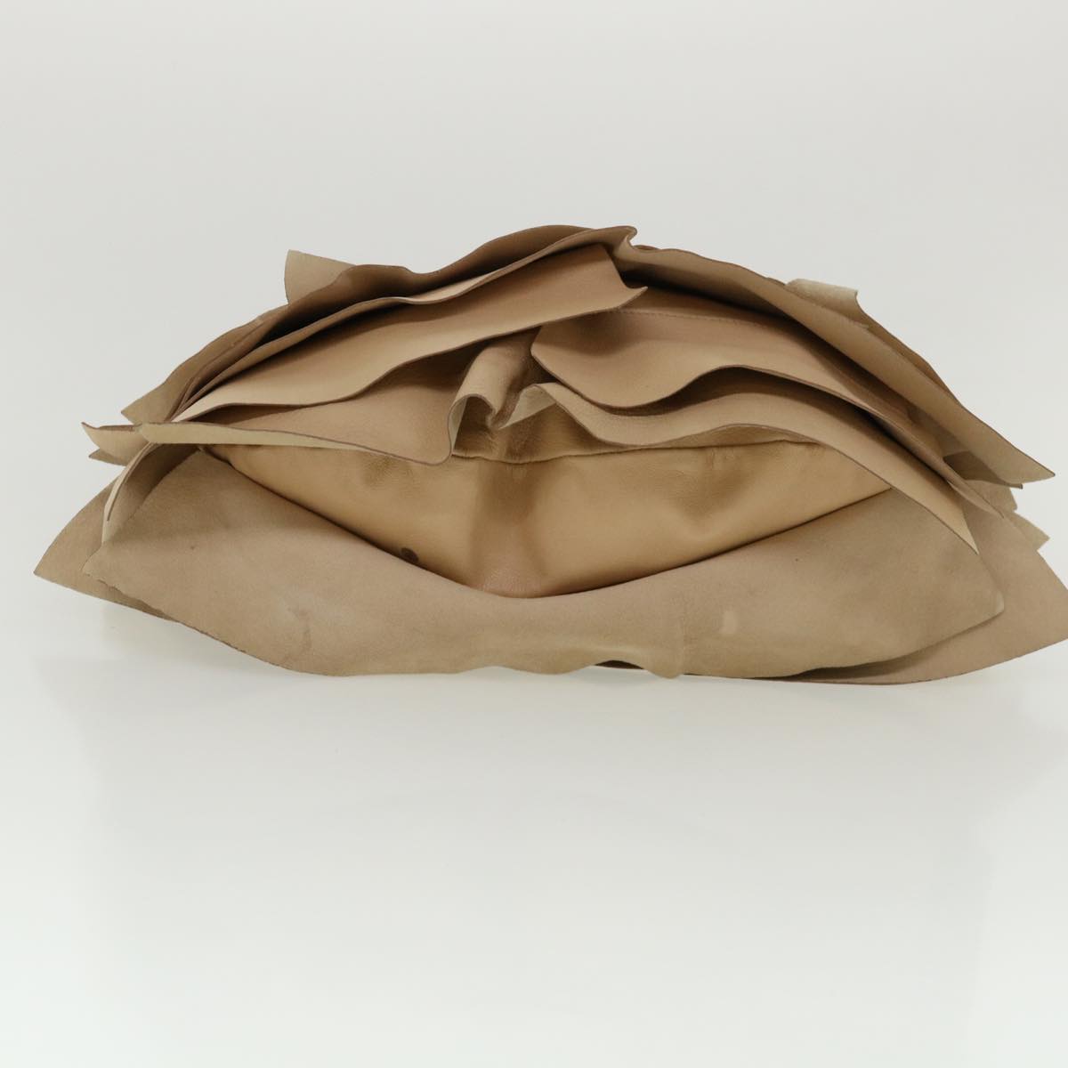 SAINT LAURENT Shoulder Bag Leather Beige 121634 Auth am3725