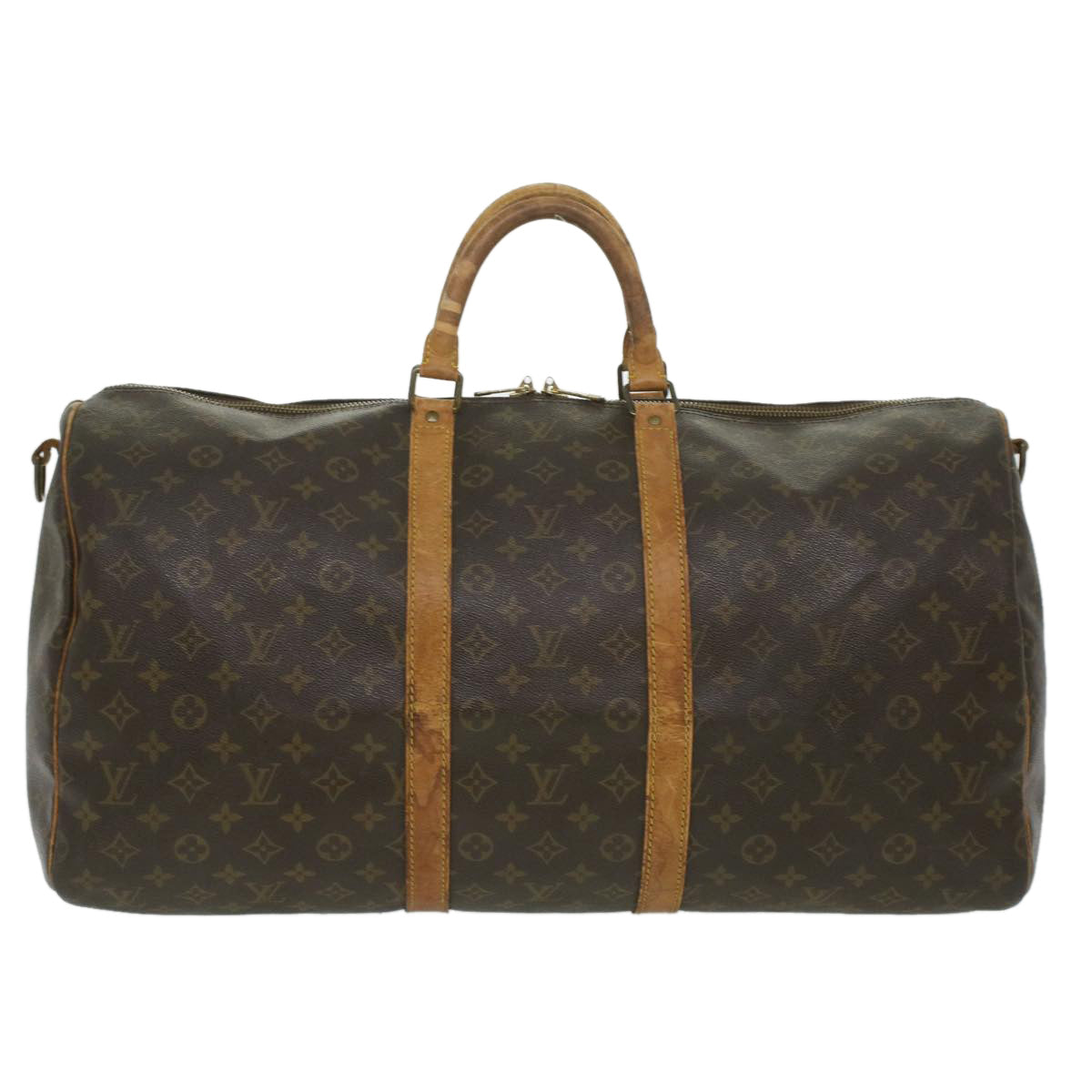 LOUIS VUITTON Monogram Keepall Bandouliere 55 Boston Bag M41414 LV Auth am3736