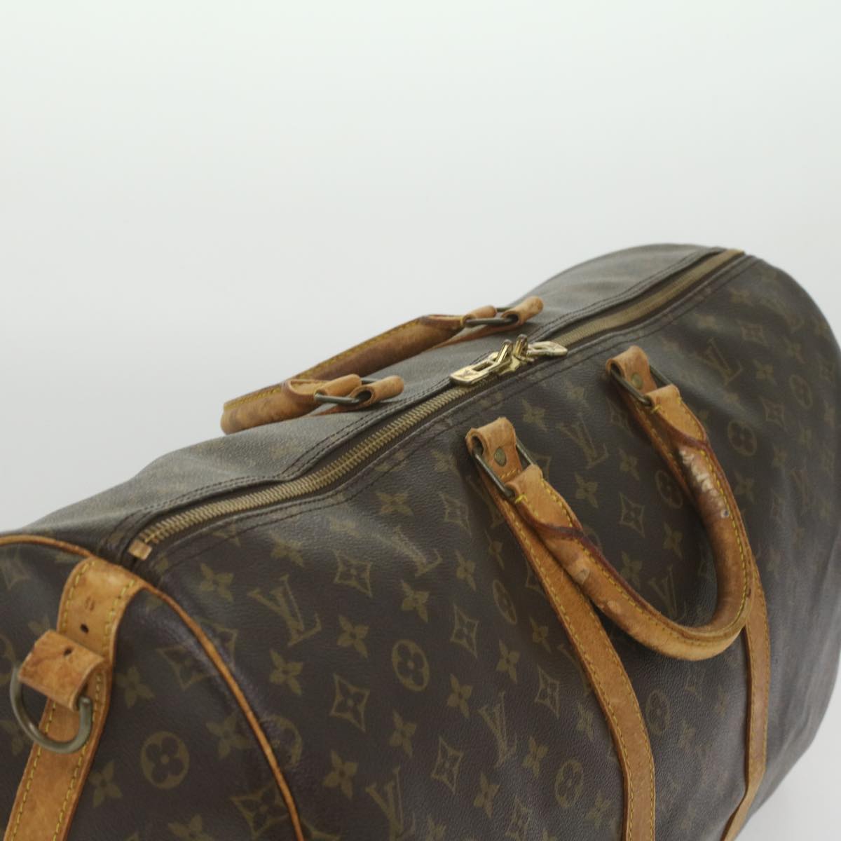 LOUIS VUITTON Monogram Keepall Bandouliere 55 Boston Bag M41414 LV Auth am3736