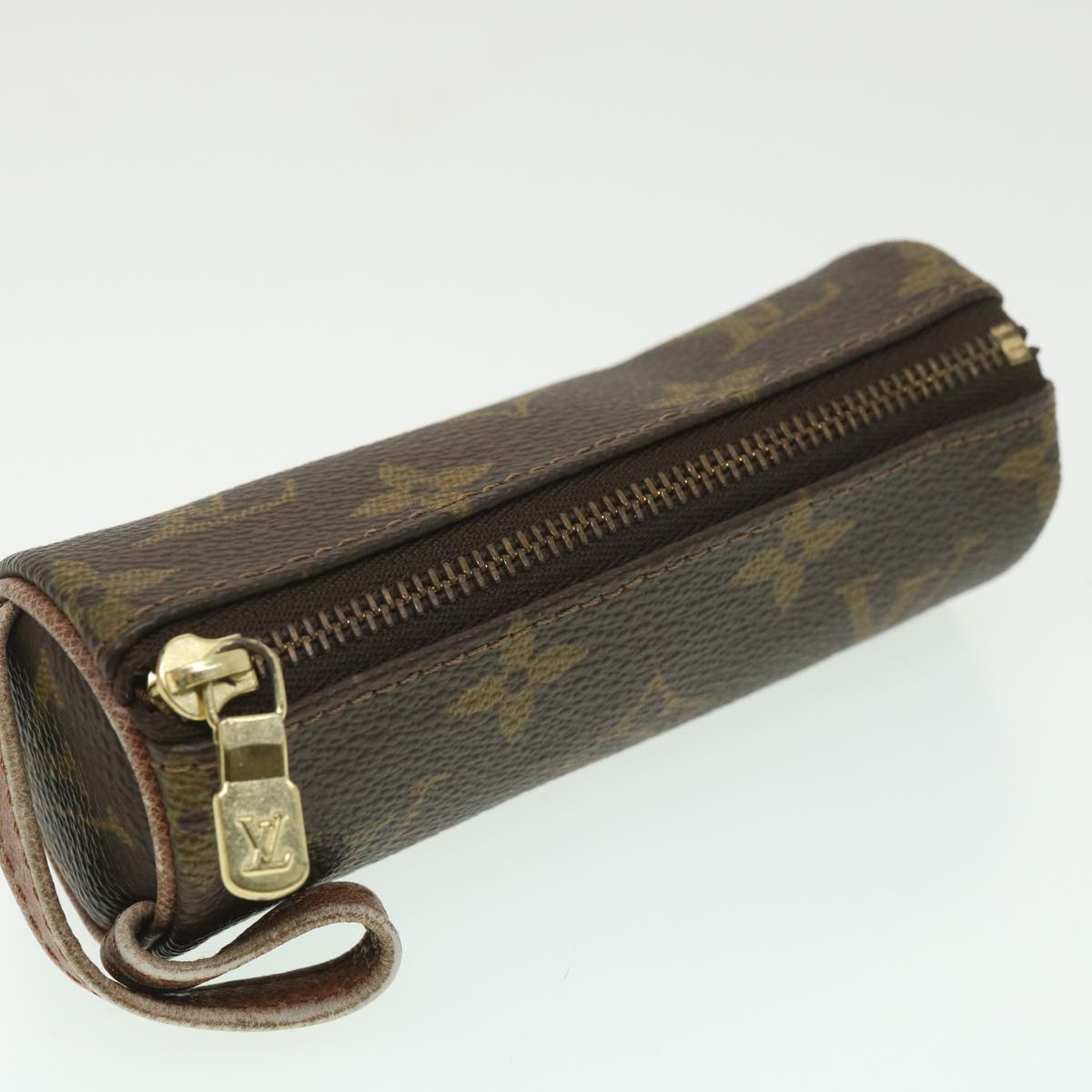 LOUIS VUITTON Monogram Etui 3 Ball de Golf Pouch M58249 LV Auth am3744