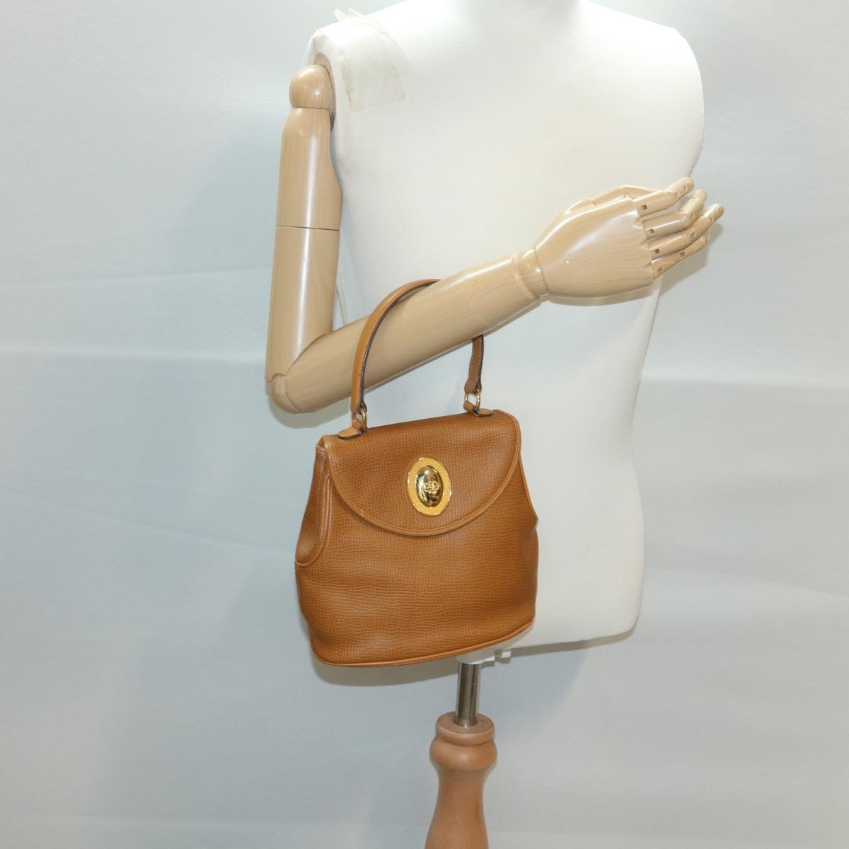 Christian Dior Hand Bag Leather 2way Brown Auth am3766