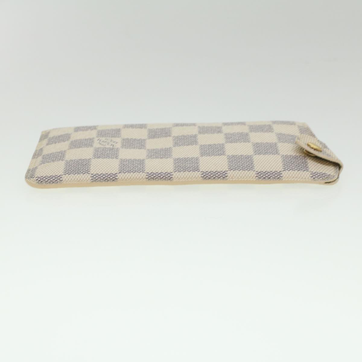 LOUIS VUITTON Damier Azur Etui A Lunettes MM Glasses Case N60025 LV Auth am3770