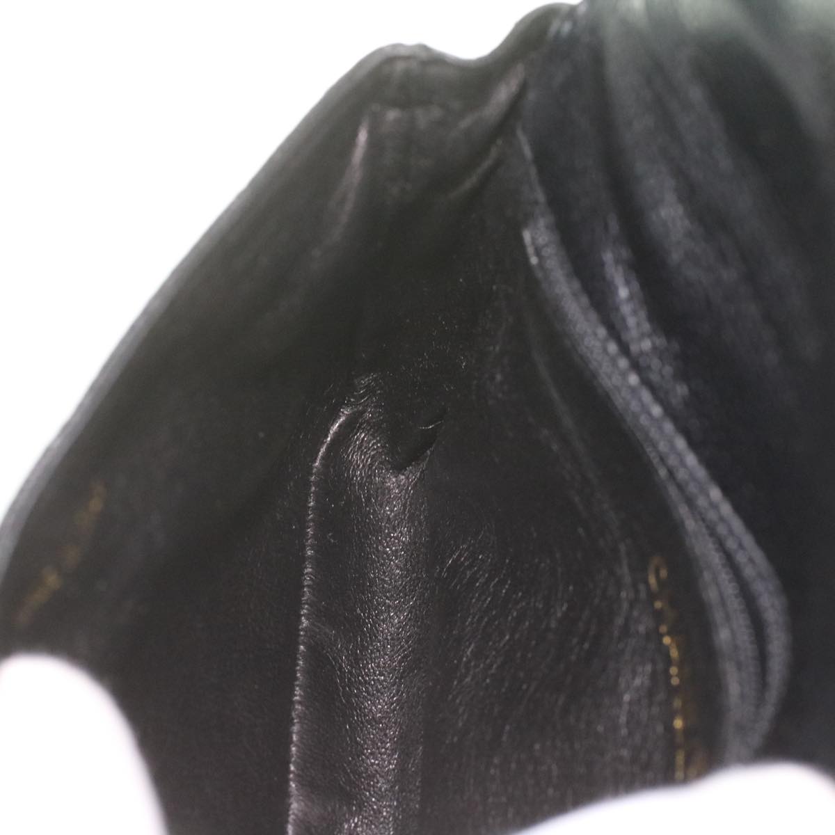CHANEL Bum Bag Waist Bag Caviar Skin 75/30 Black CC Auth am3771A
