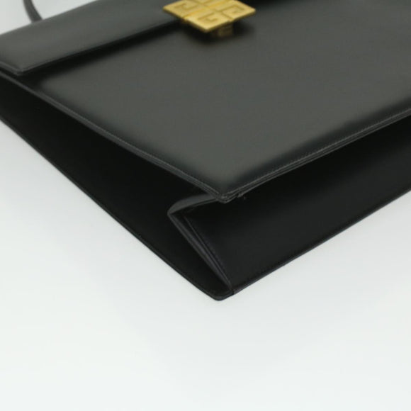 GIVENCHY Shoulder Bag Leather 2way Black Auth am3821