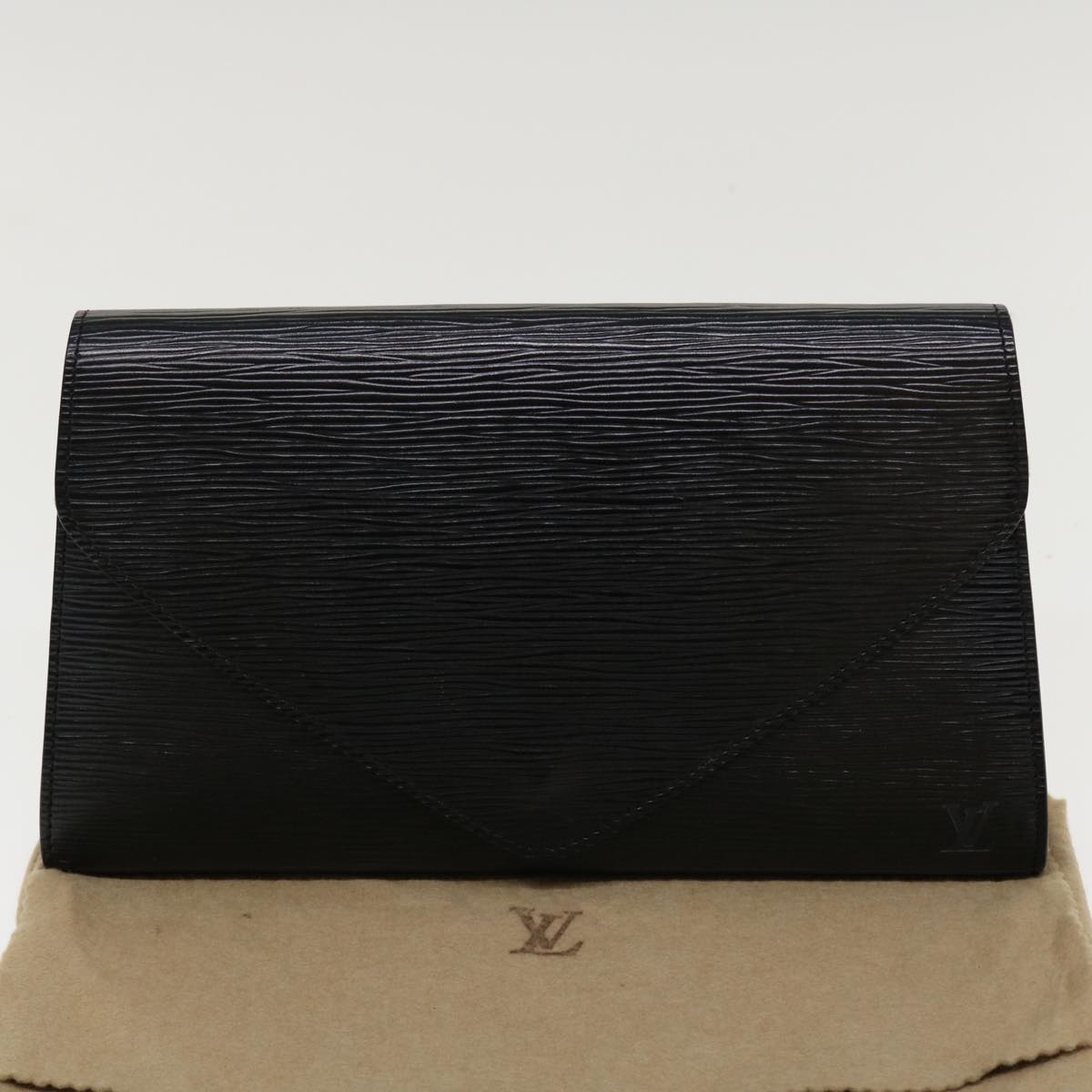 LOUIS VUITTON Epi Art Deco Clutch Bag Black M52632 LV Auth am3825