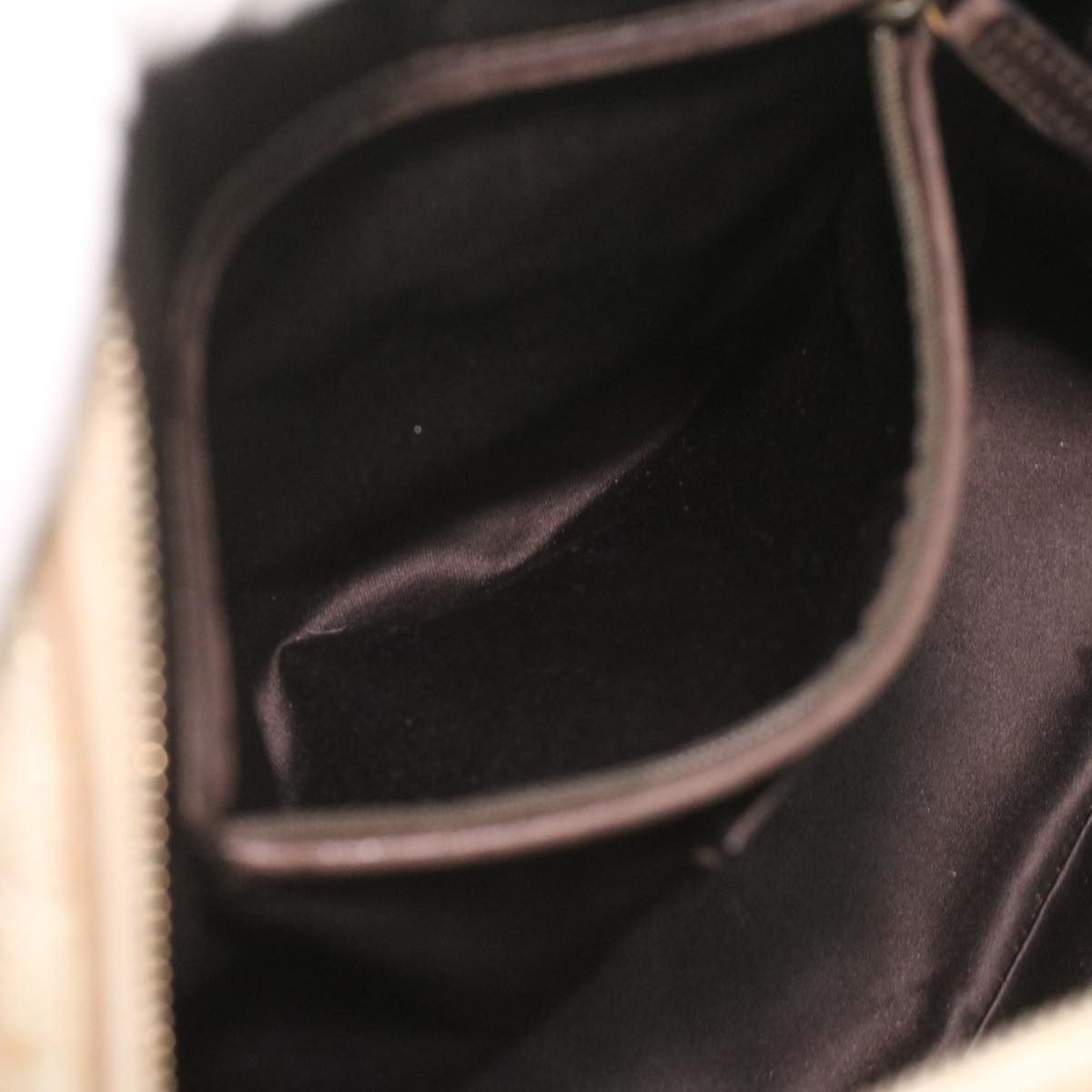 SAINT LAURENT Shoulder Bag Canvas Leather 2way Silver 153934 002058 Auth am3841