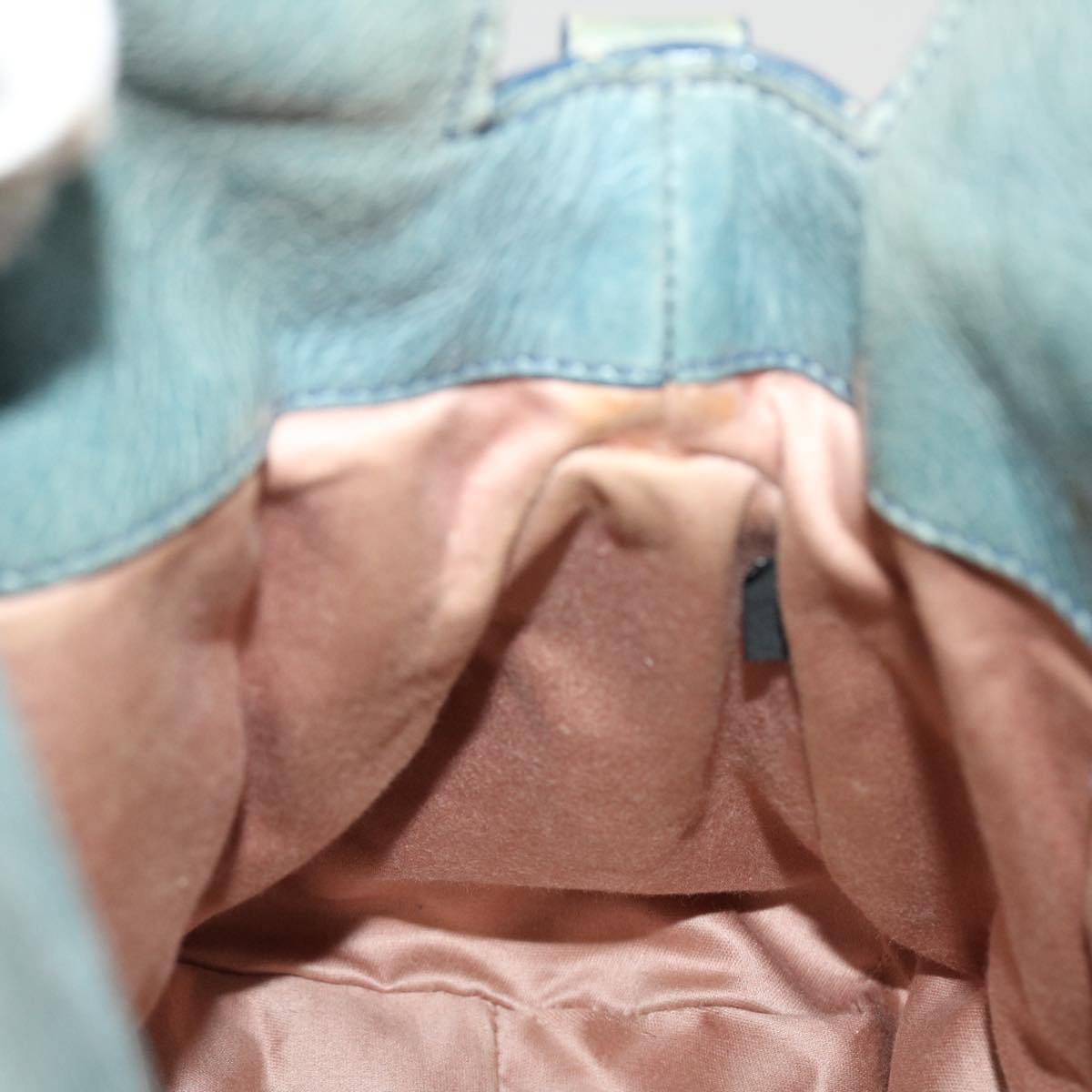 Miu Miu Shoulder Bag Leather 2way Blue Auth am3868